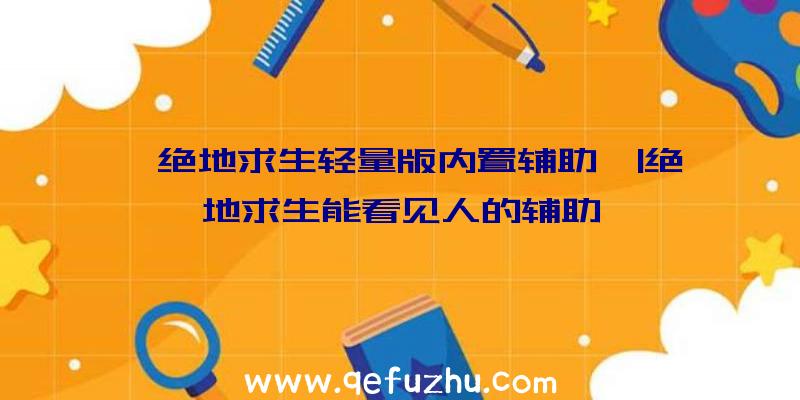 「绝地求生轻量版内置辅助」|绝地求生能看见人的辅助